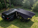 SUV Car Side Awning Roof Top Tent, UV Protection Sun Shade Shelter Suction Cup, Silver Coated Black V1366-AZ2-W-14193
