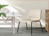 Levede Stackable Dining Chairs Kitchen Beige CH1093-4-BG