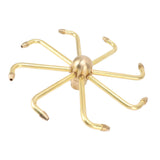 8 Holes Fountain Nozzles Brass Windmill Rotating Fountain Water Spray Head for Rockery Fish Pond V1294-YM0521-3111230049512