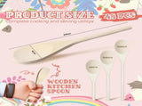 48 Pcs 8, 10, 12 Inch Wooden Spoons Gifts for Mom Oval Wooden Cooking Spoons Set Wood Serving Spoon V1188-CYX-DP-726