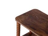 Levede Side Table Slim Storage Shelf for Bedside End Table Hallway Brown NI1098-BR-AU