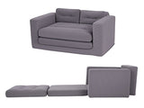 Artiss 2 Seater Corduroy Convertible Sofa Bed Pull Out Boneless Couch Grey SBED-M-FLD05-2S-GY