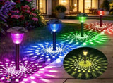 Solar Garden Lights In-Ground Lights Multi-Colour Outdoor Lights Solar Pathway - Black - Size m V1347-DSZ-001-123-BLK-M