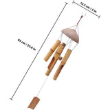 Hanging Wind Bell Brown Decorative Chimes for Balcony Entry, Natural Build Brown Finish Calm V1192-AZ-W-21839