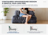 Convertible Folding Sofa Bed Pumpkin Design Corduroy Fabric Two-in-One Lounger for Living Room V1341-ZY-6W9GCNLV-ORANGE