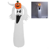 1.8m Halloween Inflatables Pumpkin Head White Ghost Inflatable Pumpkin Blow Up Ghost with LED for V1294-YM0901-3115230077311