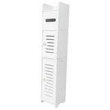 Storage Cabinet for Small Spaces, Over the Toilet Cabinet for Skinny Bathroom Storage Corner Floor V1369-AZ3-W-12718