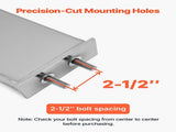 Stainless Steel Mud Flap Hangers with Light Cutouts, 2-1/2" Bolt Spacing, Spring Loaded V952-BKCDNBDJ212IW6KL0001V0
