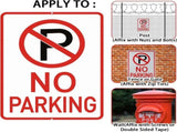 Amylove 6 Pcs No Parking Signs with Symbol, 14 x 10 Inches Reflective Rust Free Aluminum Sign, UV V1258-DP02-C-781