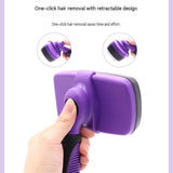 3 Pack Yellow 17*10cm Self-Cleaning Pet Slicker Brush with 60 Degree Curved Pins - One-Click Hair V888-ELOSUNG56205-3