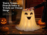 120cm Light-Up Ghost Candy Bowl Halloween Party Must-Have, Large Capacity Trick-or-Treat Station, V1232-YLTGZ-005
