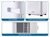 Devanti Portable Air Conditioner 5000 BTU 3-in-1 with Remote Control PAC-B-5000-WH
