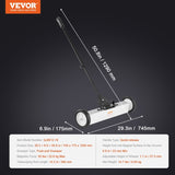 22.6 kg Rolling Magnetic Sweeper with Wheels, Push-Type Magnetic Pick Up Sweeper, Large Magnet V952-TLSCXQSQT2450BUQBV0