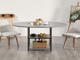 Round Dining Table, 47 inch Wood Table for 4-6 Person, Modern Circle Dinner Furniture, Leisure V952-YXCZBKTZMDBTZN3HRV0