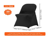Stretch Spandex Folding Chair Covers, Universal Fitted Chair Cover, Removable Washable Protective V952-YTHS50PCSDKQVPR4GV0