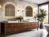 Arch Dimmable Led Bathroom Vanity Mirror w Antifog Temperature Date Time Display V767-XMR-T28-713-AU-V1