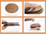 12 Pack Wide Mouth Mason Jar Lids, Reusable Canning Lids with Wooden and Silicone Seals - Perfect V1258-DP02-WO-153