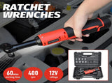 Cordless Electric Ratchet Wrench Set 12V Power Electric Ratchet Wrench 3/8inch 400 RPM Variable V985-RATCHETWRENCHES