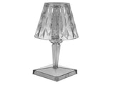 LED Crystal Table Lamp Transparent Prism Dimmable Desk Lamp USB Charging Indoor LightingGray V1294-YM0901-3119210122315