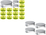 17 PCS Weed Wacker String and 4 Pack AC14HCA Replacement Spool Cap Compatible with Ryobi One Plus V1258-DP02-C-876