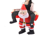 Santa Costume Funny Father Christmas Riding Inflatable Show Party Cosplay Role Playing Props V1294-YM0703-3115230047712