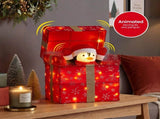 Christabelle 30cm Animated Penguin Gift Box Christmas Light Up DisplayLED Outdoor Indoor Xmas Y 112_SHE201