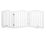 PaWz Wooden Pet Gate Dog Fence Safety White PT1144-3-WH