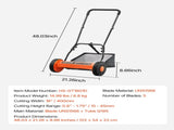 40cm Push Reel Lawn Mower 5-Blade Adjustable Height Grass Catcher 2-Wheel V952-SDTSGZGCJ16I1M9M1001V0