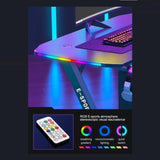 120cm New Arrive Computer Table Z Shaped Gaming Desk With RGB Led Lights Gaming Tables V255-BEISIJIE-K-Z-120