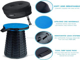 Black and Red Splicing Color Portable Outdoor Telescopic Folding Stool with 100 Weight-Bearing V888-ELOSUNG17169