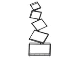 Artiss 5-Tier Bookshelf Metal Geometric Display Shelf Storage Organizer Black FUR-AA-DSHELF-5T-BK