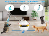 Automatic 3 in 1 Interactive Cat Toy with Laser and Feather for Indoor V1192-AZ-W-25009