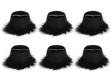 6Pcs Cloth Pendant Lamp Shade with Feather Edge Chandelier Lampshade Light Decoration Accessories V1294-YM0718-3119200176411