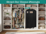 65" Long Garment Bags for Travel, Dress Hanging Clothes, Wedding Cover Women, Closet Storage Gowns, V1259-DP01-A-4554