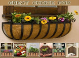 4 Pack 24 Inch Trough Coconut Liners, Natural Coconut Liners for Wall Planter, Window Basket Deck V1369-AZ3-W-11807