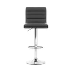 Artiss 2x Bar Stools Padded Leather Gas Lift Grey BA-K-710N-GYX2