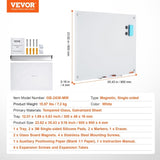 Magnetic Glass Whiteboard, Dry Erase Board 36"x24", Wall-Mounted Large White Glassboard Frameless, V952-CXGCBLBGHBL3CGGHBV0