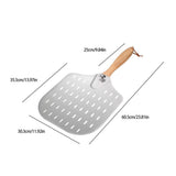 Stainless Steel Pizza Transfer Spatula with Solid Wood Handle for Easy Pizza Baking and Serving, V1192-AZ-W-24514