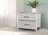 Levede Chest of 2 Drawers Bedside Table Beige CH1052-CR_NZ