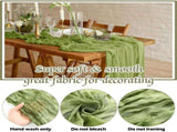 4PCS Cheesecloth Table Runner Gradient Blue Gauze Table Runner 6FT Boho Cheese Cloth Table Runner V1366-AZ2-W-13277