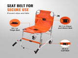 EMS Stair Chair, 159 kg Load Capacity, Foldable Aluminum Emergency Stair Climbing Wheelchair with 2 V952-SDLYPLCSTS00G9IQZV0