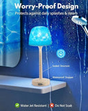 Bathroom Shower Lamp, Waterproof Ocean Wave Projector Light with 16 Colors, Rechargeable Touch and V1237-ZY00B0FPRDX28G