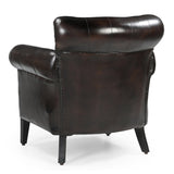 CHOCOLATE LEATHER ARMCHAIR V742-M11097