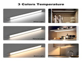 60cm silver LED light strip, wireless magnetic under-cabinet lighting, USB rechargeable, suitable V1197-DJ-071603