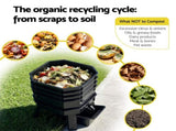 Gardeon Compost Bin 4-Tray Stackable Worm Farm Composter with Liquid Fertiliser Tap CBIN-4LVL-GNBK