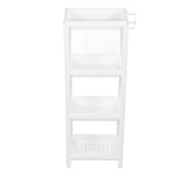 Bathroom Tower Shelf Plastic Freestanding Storage Rack Organizer Multifunctional Shelving Unit for V1294-YM0706-3112230061613
