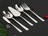 5-Piece Glossy Handle Silverware Hostess Set Stainless Steel Flatware Serving Set for Buffet Party V1188-WTJ-LZZ-01548