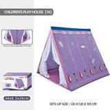 Kids Play Tent for Indoor Outdoor Fun, Waterproof Triangle Teepee with White Mesh Curtains, Spacious V1341-ZY-AALNDJV2-BLUE