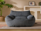 Modern Minimalist Bean Bag Sofa Chair with Armrests and Backrest for Living Room Leisure Gaming V1341-ZY-3EY3GEYL-ORANGE