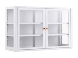 Artiss Buffet Cabinet Sideboard Wall Mounted Clear Display Storage 60cm White AI-SID-WM-3T-WH